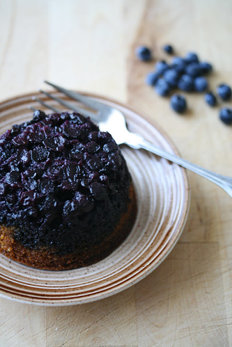Blueberry-Cornmeal Upside Down Babycakes