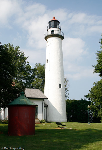 Vintage Michigan MI Lighthouse Postcard Point Aux Barques Lake Huron Saginaw Bay 