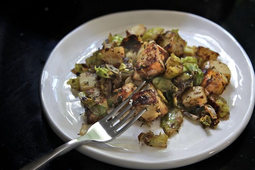 brussels sprout potato hash
