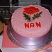 Round birthday cake for somebody's Nan.