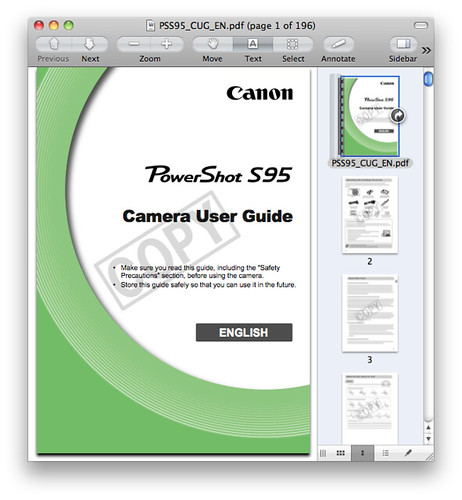 Canon S95 Manual