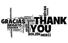 gratitude - merci dans toutes les langues