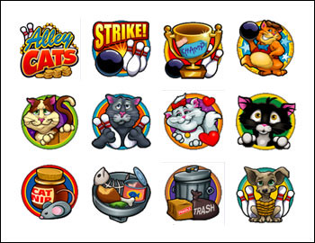 free Alley Cats slot game symbols