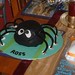 Birthday cake in the shape of a spider.