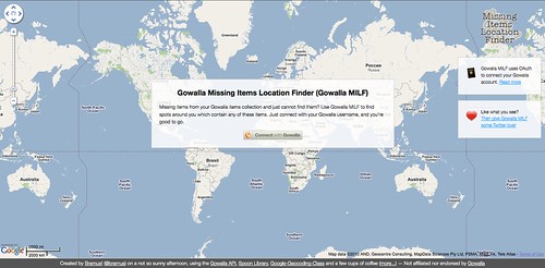 Gowalla Missing Items Location Finder — Now with OAuth!