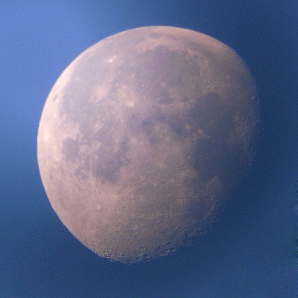 天体望遠鏡で見た月
