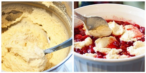 cherry cobbler - biscuit topping