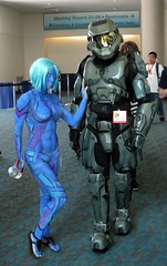 Cortana and Soldier (Halo)