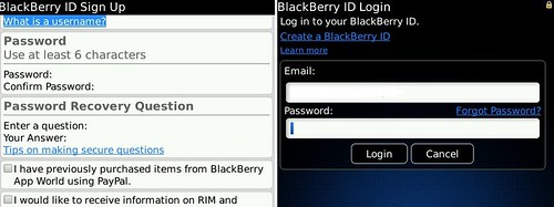 App World 2 BlackBerry ID