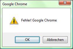 Fehler! Google Chrome