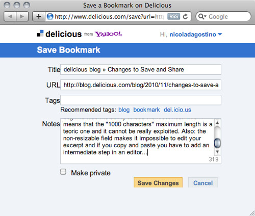 new Bookmark on Delicious - problems 03.png