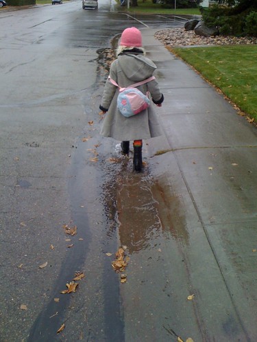 wading home from school