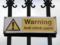 Warning - Anti Climb Paint