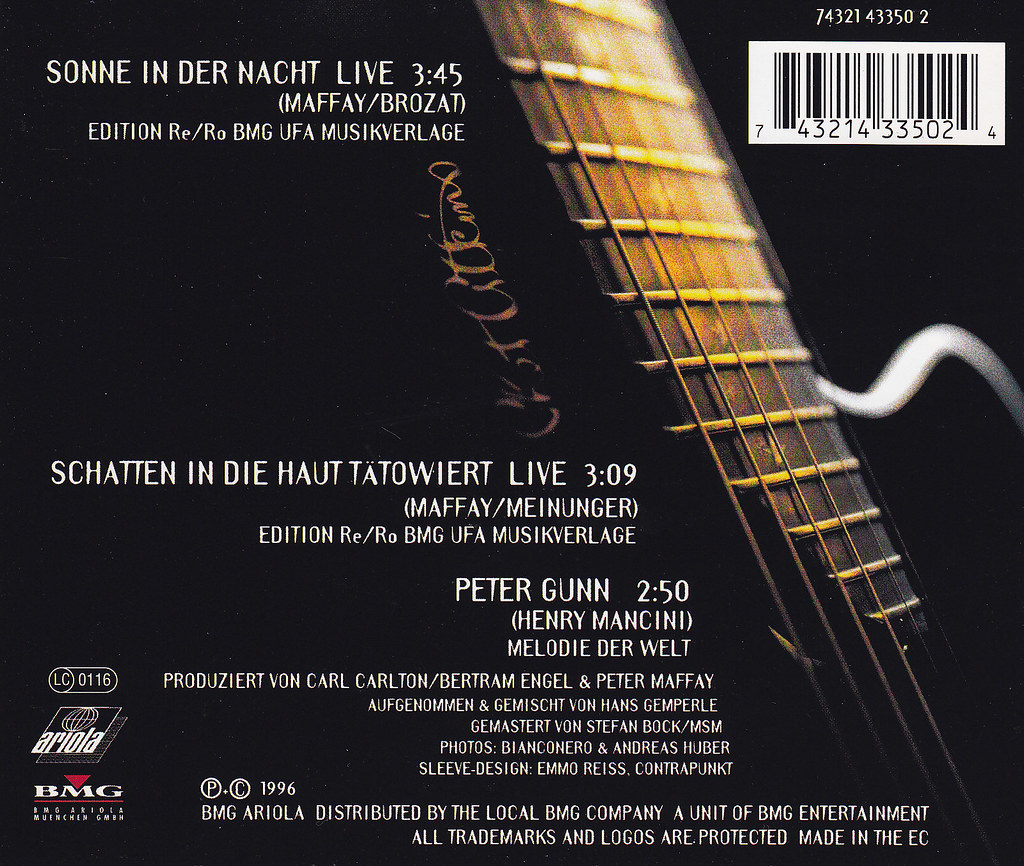 PETER MAFFAY   Maxi CD   SONNE IN DER NACHT ( Live )  
