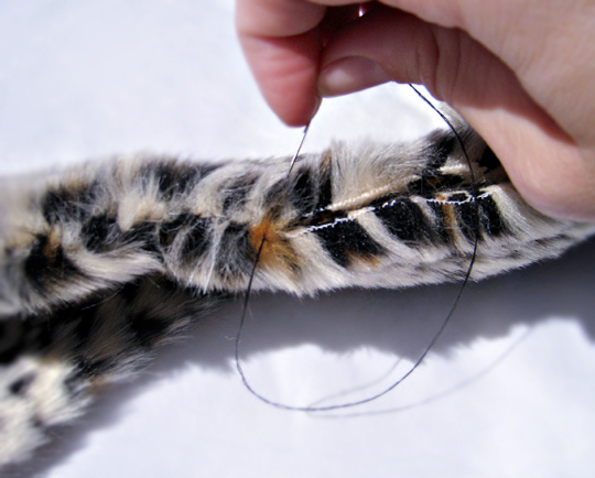 faux fur leopard scarf DIY -6