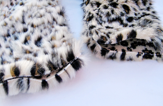 faux fur leopard scarf DIY -8