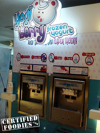 Yogiberry Frozen Yogurt self-service station - CertifiedFoodies.com
