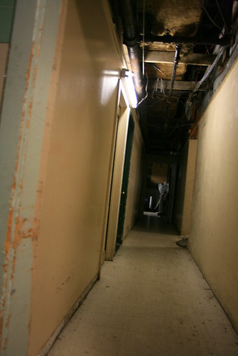 Unimproved staff hallway