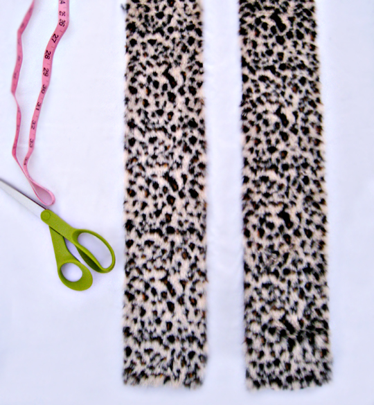 faux fur leopard scarf DIY -2