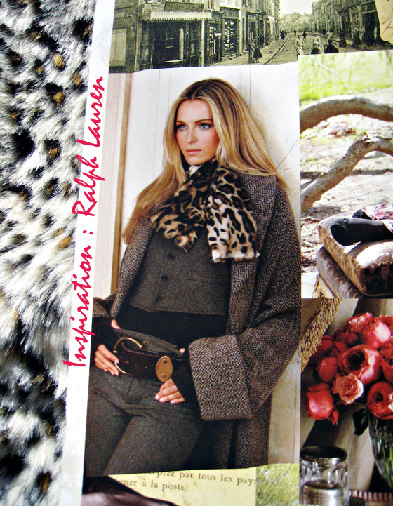 ralph lauren fur leopard scarf DIY inspiration