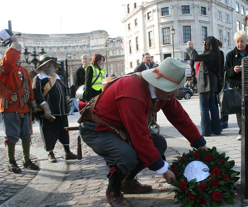Laying the wreath