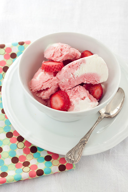 Strawberries and Cream Frozen Yogurt