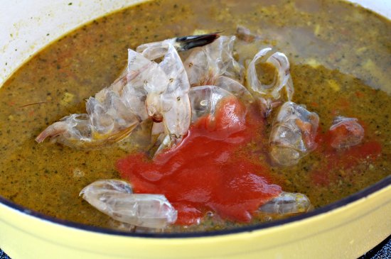 Mofongo con Sopa de Marisco