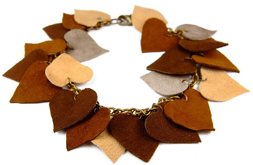 Autumnal leather jewelry