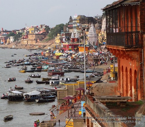Vista general, ghats de Varanasi