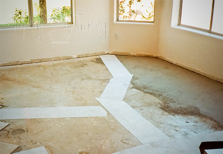 preparing cement floor for tiling