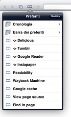 Il mio arsenale di bookmarklet su iPad