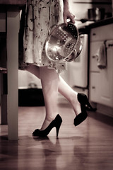 160:365 (112b:365) – Naturally, I cook dinner in heels.