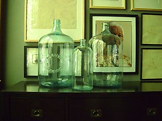 glass bottle display