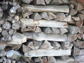 firewood stacks