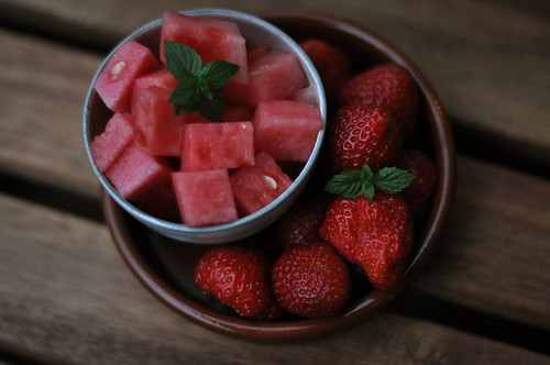 Vandmelon og jordbær