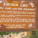 Rainbow Lake Sign