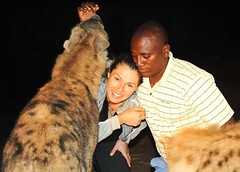 2b. Necking with a hyena!