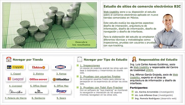 Captura de pantalla del site Experiencia del Usuario en Sitios de Comercio Electrónico Mexicanos