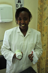 2a. Nutritionist, Mary-Anne with malnutrition treatment sachets
