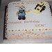 Square birthday cake with Bob the Builder and Scoop decoration