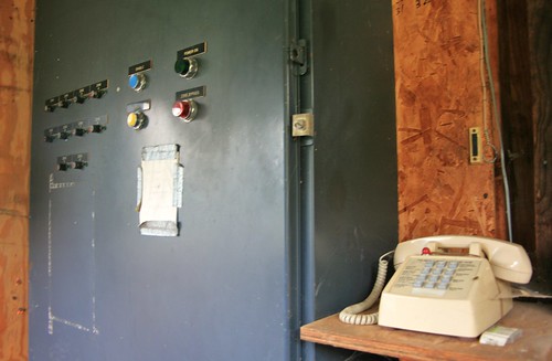 Chairlift control panel in operator's booth