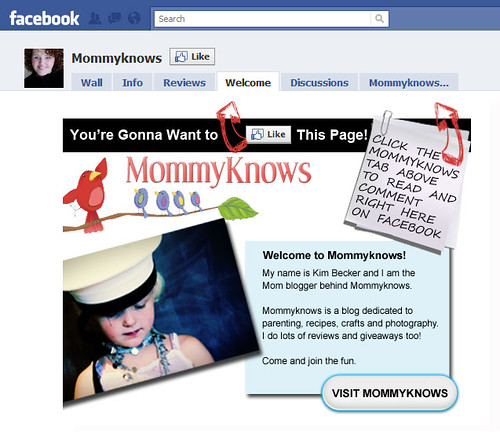 mommyknows is a facebook app
