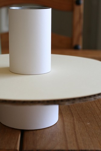 DIY Cupcake StandI had some styrofoam discs in 3 sizes from the craft  store, they looked like this. I traced them…
