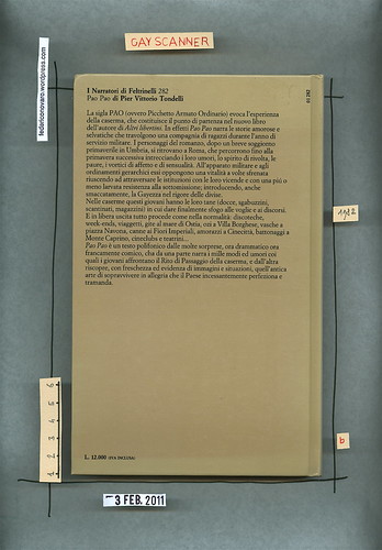 Pier Vittorio Tondelli, Pao Pao, Feltrinelli 1982. Quarta di copertina.