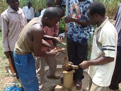 Ebumamu pri.school-dis-connection of rusted rods of juakali pump.