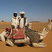 Camel men with camels at Meroe, Sudan