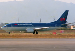 BMA British Midland B737-33A G-OBMA PMI 23/07/1988
