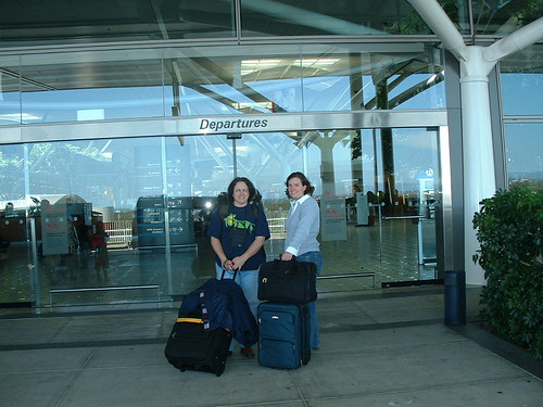 Pauline and Amy at Brisbane Airport