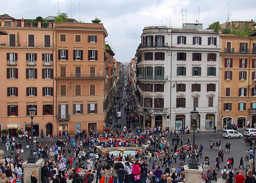 Spanish Steps view from top-crop-500px