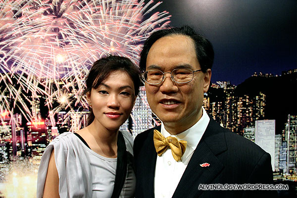 Rachel with Sir Donald Tsang (曾蔭權), current Chief Executive and President of the Executive Council of the Government of Hong Kong